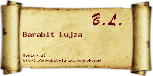 Barabit Lujza névjegykártya